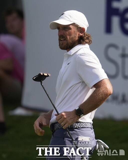 플리트우드가 세인트주드챔피언십 마지막 라운드 16번홀(파5)에서 파에 그친 뒤 아쉬운 표정을 짓고 있다./AP.뉴시스