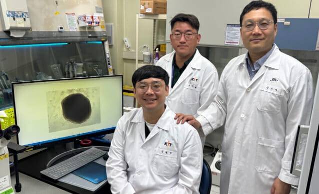 국내 연구진이 조현병 치료제 할돌의 위해성을 과학적으로 입증했다.. 왼족부터 KIT 강현수 연구원, 이재혁 책임연구원, 김기석 첨단예측연구본부장이다.(사진=KIT)