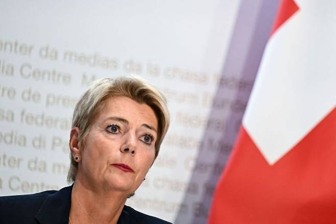 카린 켈러주터 스위스 대통령. AFP연합뉴스