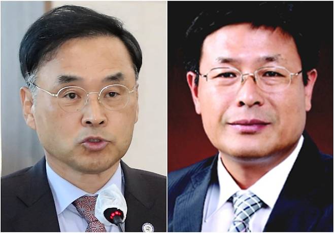국가교육위원장에 내정된 차정인 부산대 법학전문대학원 교수, 농어업농어촌특별위원장에 내정된 김호 단국대 환경자원경제학과 교수(왼쪽부터).