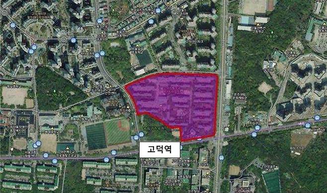 고덕역 인근 공무원임대아파트 위치. /국토교통부 제공