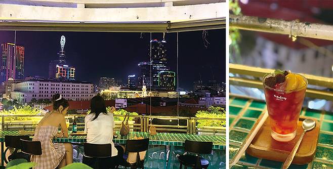 응우옌 후에 스트리트에 자리한 야경바