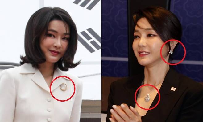 2022년 6월 나토(NATO) 순방 당시 김건희 여사의 모습. 대통령실사진기자단, 연합뉴스