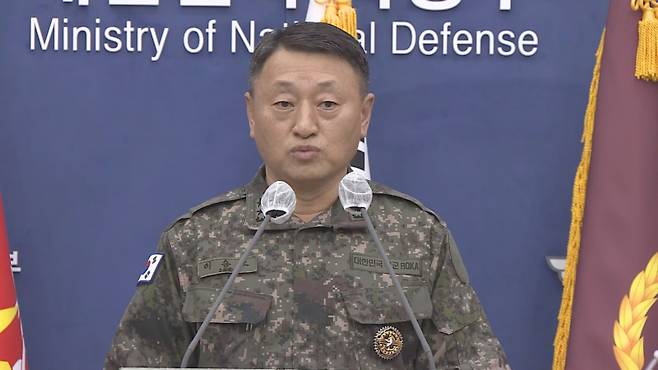 &nbsp;이승오 합동참모본부 작전부장. 연합뉴스