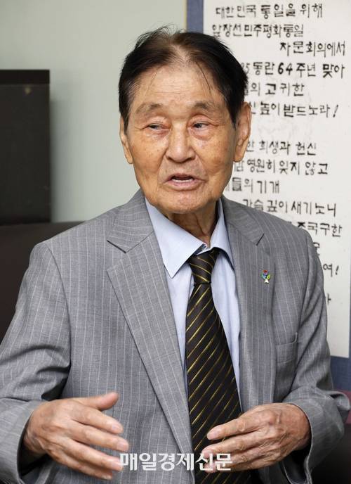 박운욱 재일학도의용군동지회장  [김호영 기자]