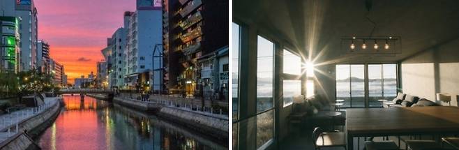 일본 후쿠오카(왼쪽) / 사진=Unsplash, 후쿠오카 추천 숙소(오른쪽) / 사진=에어비앤비