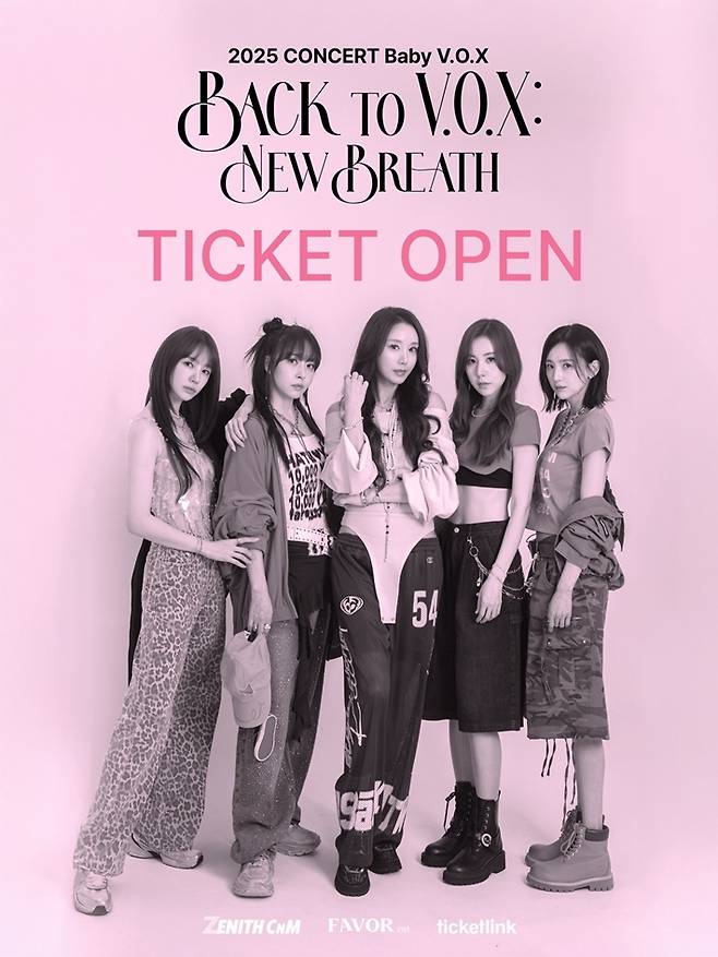 그룹 베이비복스가 9월 26~27일 이틀 동안 서울 동대문구 경희대학교 평화의전당에서 23년 만의 단독 콘서트를 연다. 제니스씨앤엠 제공