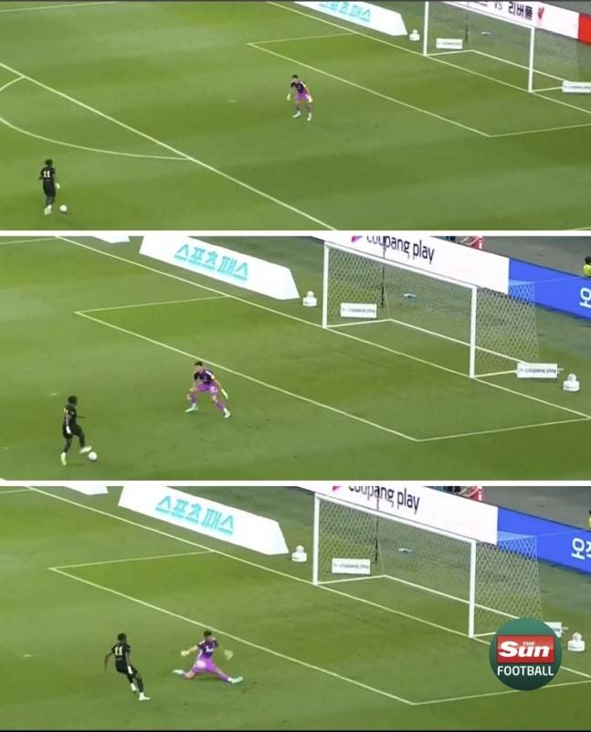 지난 3일, 뉴캐슬전 결정척 기회를 놓친 텔. 더 선