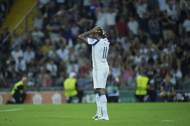 PSG전 승부차기 실축한  텔. AP연합뉴스