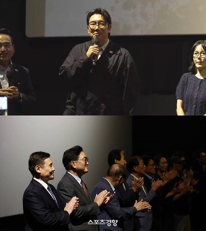 영화 ‘독립군: 끝나지 않은 전쟁’에 참석한 인사들. 배급사 제공