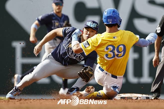 탬파베이 레이스 내야수 김하성(왼쪽). /AFPBBNews=뉴스1