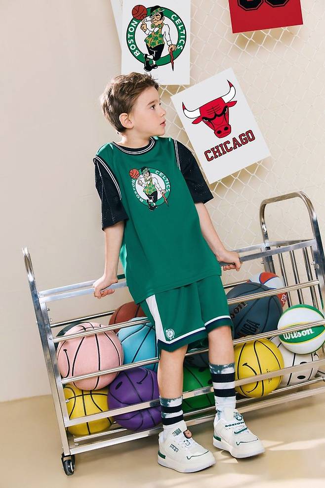 NBA키즈 메쉬 아이템 화보.ⓒNBA키즈