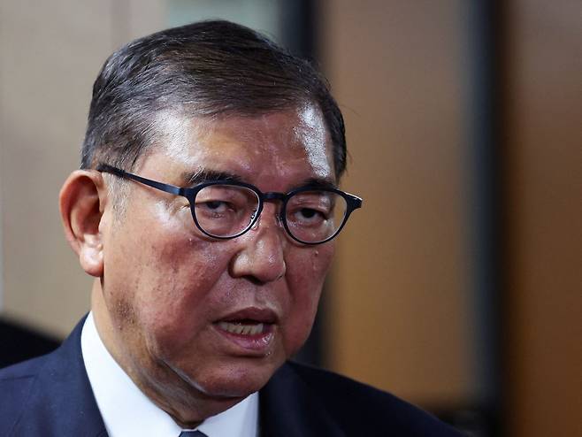 이시바 시게루 일본 총리. 로이터연합뉴스