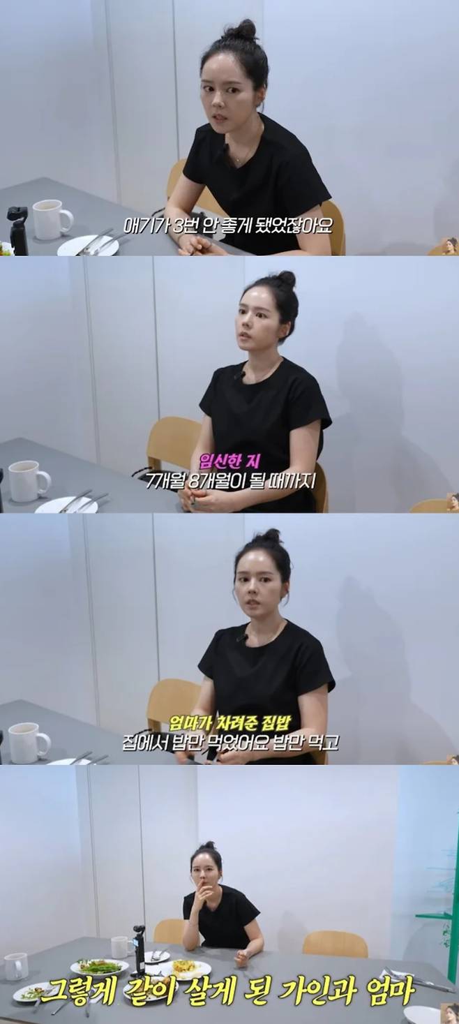 한가인이 유산의 아픔을 고백했다. 유튜브 채널 '자유부인 한가인' 캡처.