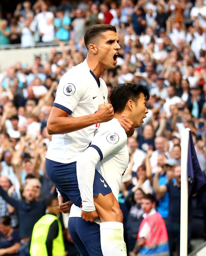 토트넘 시절 에릭 라멜라와 손흥민.  게티이미지코리아