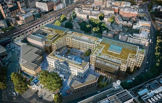 중국 정부가 대사관 신축을 계획한 옛 런던 왕립 조폐국 조망 사진. 부지가 2만2000㎡(약 6655평)에 달해 유럽 최대 규모 대사관이 될 것으로 예상된다. 로이터연합뉴스