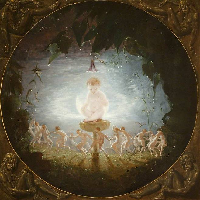 퍽(1841). 요정 왕의 시종인 장난꾸러기 요정 퍽(Puck)을 소재로 그린 작품이다. /해리스 뮤지엄