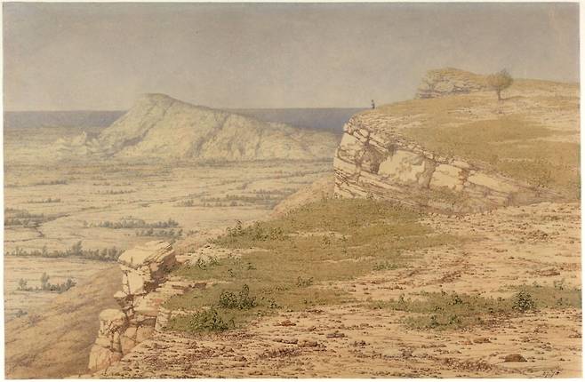 로도스 섬 풍경(1842~1843년경). 여행 중 그린 수채화다. /빅토리아 앤 앨버트 박물관