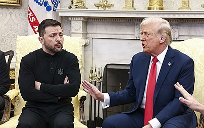 도널드 트럼프(오른쪽) 미국 대통령과 볼로디미르 젤렌스키 우크라이나 대통령. EPA 연합뉴스