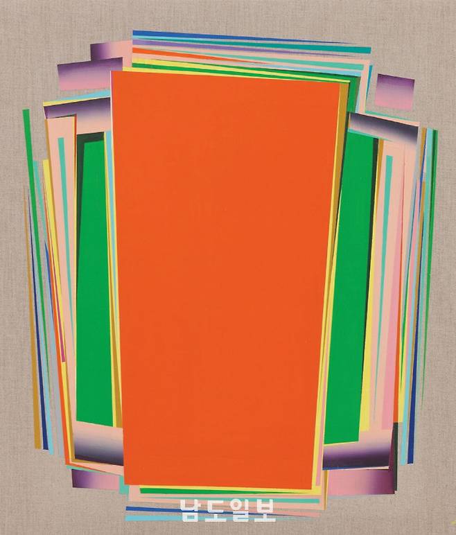 우제길 作 '2024-Layer-A-14T'(72.7x60.6㎝, Acrylic on canvas, 2024)