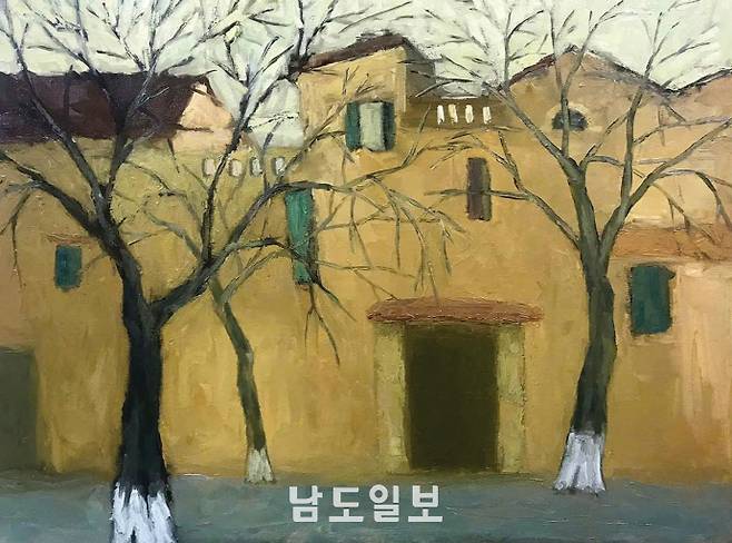 LE VAN LUONG 作 'Winter Street'(70x80㎝, Oil on canvas, 2025)