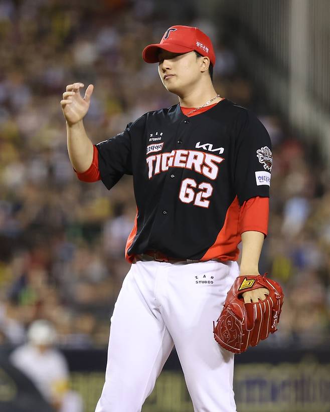 KIA 정해영이 16일 잠실구장에서 열린 2025 KBO리그 두산전에서 9회 마운드에 올랐다. 사진 | KIA 타이거즈