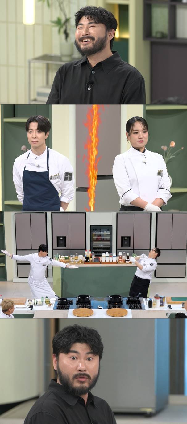 JTBC ‘냉장고를 부탁해’(냉부해 2)에서 가수 카더가든을 위한 요리 대결이 펼쳐졌다. 첫 대결은 ‘승률 100%’ 정지선 셰프와 ‘미슐랭 셰프’ 손종원의 해장 요리 맞대결이었다. 두 번째 대결에서는 ‘혐관 케미’를 자랑하는 최현석과 김풍이 ‘통조림 햄 요리’로 자존심 싸움을 벌였다. 최현석은 자신을 ‘매화 검법’에, 김풍을 ‘취권’에 비유하며 무술 시범까지 보여 큰 웃음을 안겼다. 김풍은 이번에도 셰프들이 상상 못 할 야매 요리를 선보였고, “또 이상한 거 한다!”는 반응을 얻으며 스튜디오를 초토화시켰다.