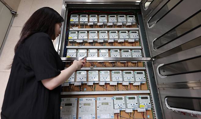 서울 시내의 오피스텔의  전기계량기 모습./뉴스1