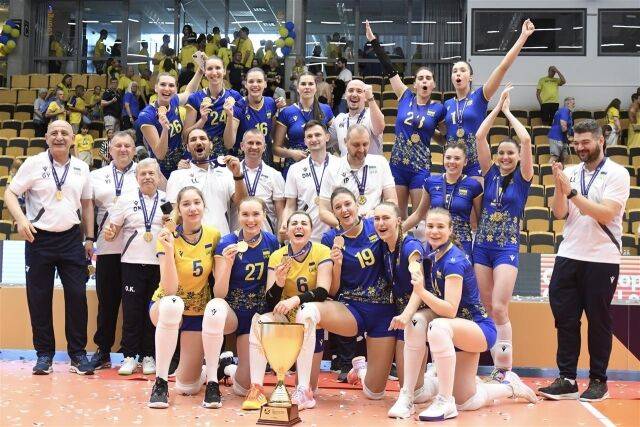 2023년 유럽배구연맹(CEV) 유러피안 골든 리그에서 우크라이나가 스웨덴을 꺾고 우승을 차지했다./CEV