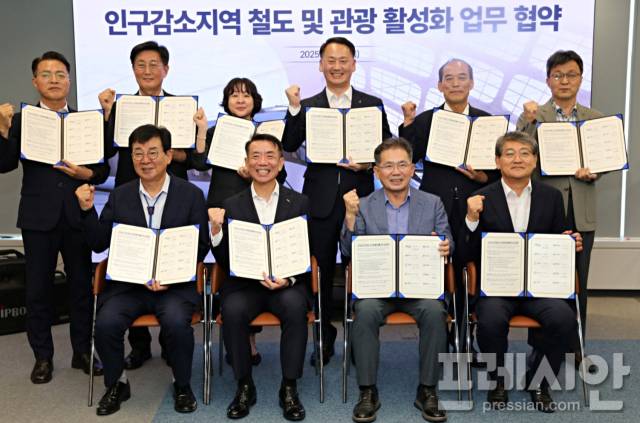 ▲한국철도공사와 가진 관광활성화 업무협약식.2025.8.14ⓒ해남군