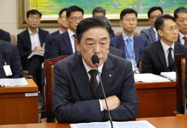 ▲ 지난해 국회 정무위원회의 국가보훈부, 독립기념관 등의 국정감사에서 출석한 김형석 독립기념관장. ⓒ연합뉴스