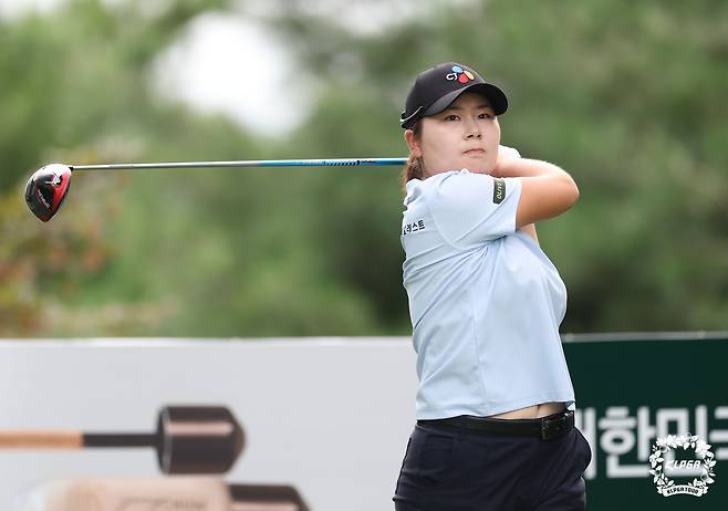 홍정민의 티샷. [KLPGA 제공. 재판매 및 DB 금지]