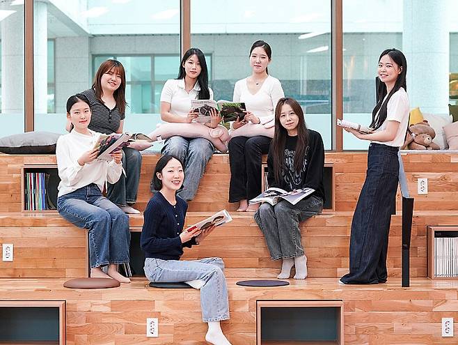 광주여대 학생들이 교내 도서관에 모여있는 모습. 광주여대 제공