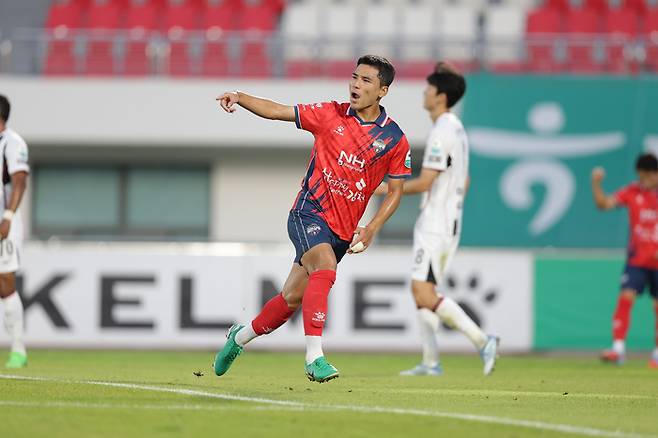 FC서울전에서 선제골을 넣은 뒤 원기종의 모습. 사진 | 한국프로축구연맹