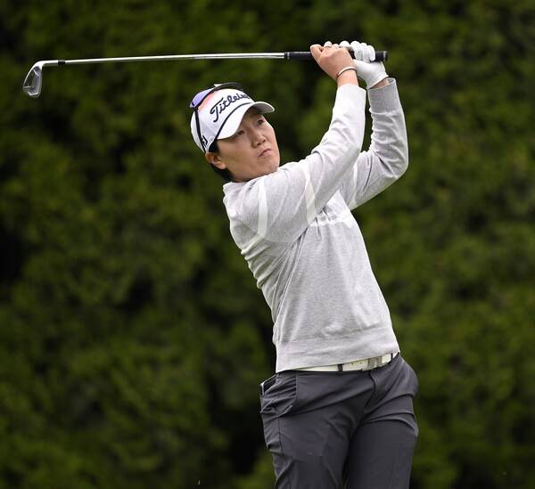 박성현, 고진영, 유해란, 이소미, 이정은6, 그레이스 김, 노예림 프로 등이 출전한 2025년 미국여자프로골프(LPGA) 투어 더 스탠다드 포틀랜드 클래식에 출전한 이정은5 프로가 경기하는 모습이다. 사진제공=Getty_LPGA