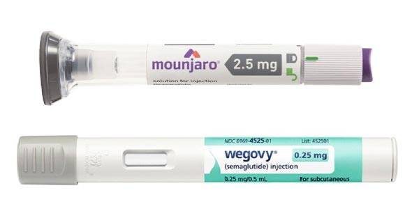 비만 치료제 ‘마운자로(위)’, ‘위고비(아래)’/ 각사 제공
