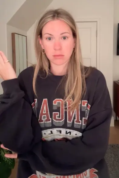 비행기에서 복통과 구토 증세로 항공편을 취소시킨 메건 라이너트슨. [사진 = 틱톡 @Meghan Reinertsen]