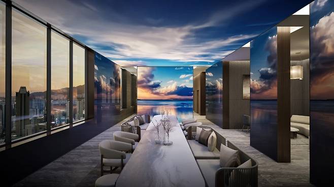 부산광역시 부산진구 전포동에 조성하는 '서면 써밋 더뉴' 스카이 라운지 /사진 제공=대우건설