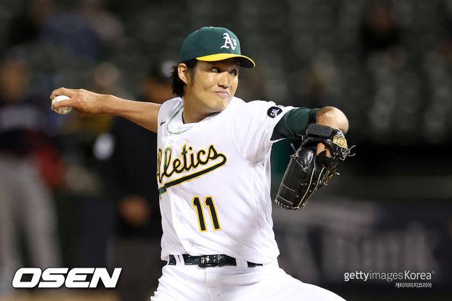 [사진] 애슬레틱스 시절 후지나미 신타로. ⓒGettyimages(무단전재 및 재배포 금지)