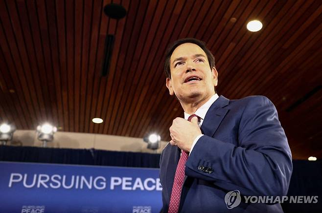 루비오 미국 국무부 장관 [로이터 연합뉴스 자료사진. 재판매 및 DB 금지]