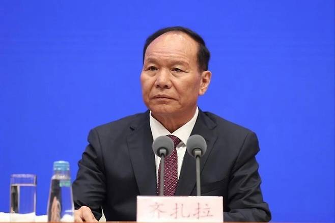 치자라 전 티베트 자치구 주석 [홍콩 SCMP 캡처. 재판매 및 DB 금지]