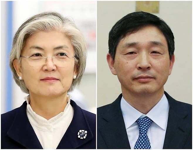 주미 대사에 내정된 강경화 전 외교부 장관(왼쪽)과  주일 대사에 내정된 이혁 전 주베트남 대사./연합뉴스