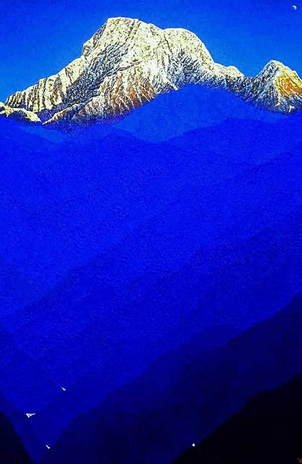 130×194cm. 한지에 전통채색. 2021.