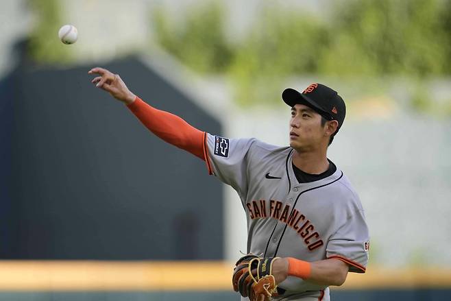 샌프란시스코 이정후는 19일(한국시간) 펫코파크에서 열린 ‘2025 MLB’ 샌디에이고전에서 6번타자 중견수로 선발출전해 4타수 1안타를 기록했다. 그는 8월 뜨거운 타격감을 이어가고 있다.｜AP뉴시스