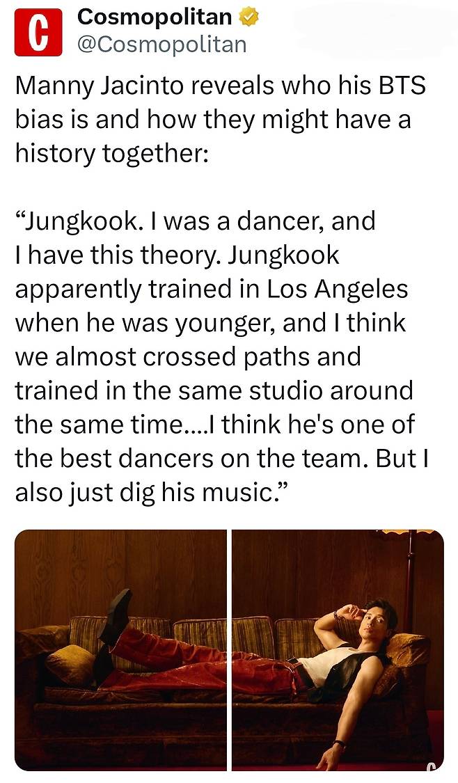 "방탄소년단 정국, 가장 뛰어난 댄서" 캐나다 유명 배우 '최애' 고백