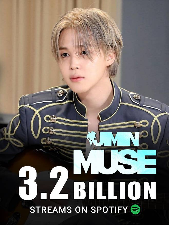 방탄소년단 지민 'MUSE', 한국어 앨범 최단 스포티파이 32억 스트리밍 달성