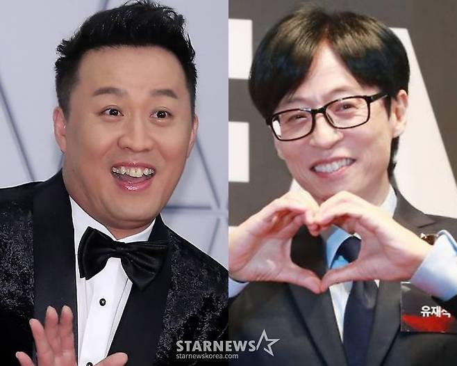 방송인 정준하(왼쪽), 유재석 /사진=스타뉴스