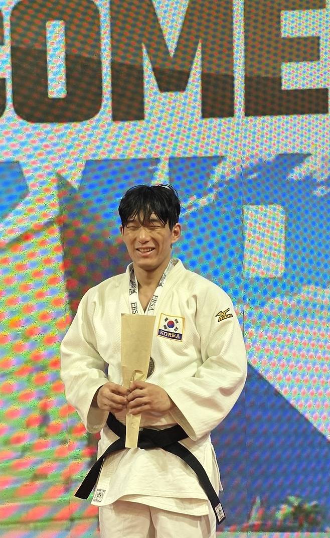 김현빈이 2025 IBSA 유도 월드그랑프리 남자 J1 -70㎏에서 값진 동메달을 따냈다. 사진|대한장애인유도협회