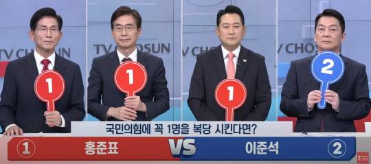 국민의힘 당대표 후보 3차 토론회. TV조선 유튜브 캡처