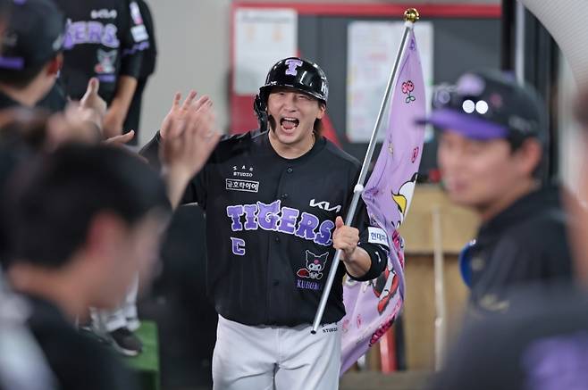 ▲ 3회말 3점 홈런을 터트린 나성범 [KIA타이거즈]&nbsp;